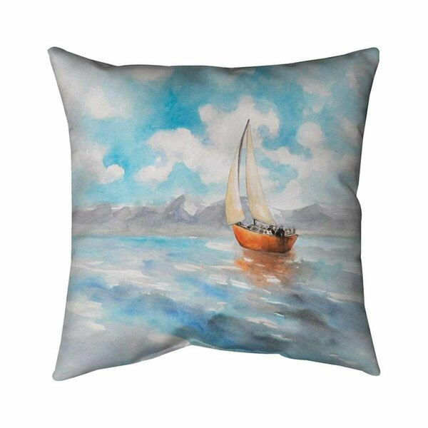 Begin Home Decor 26 x 26 in. Sailboat Landscape-Double Sided Print Indoor Pillow 5541-2626-CO76